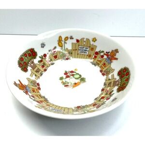 Vintage Enesco Fine China Bowl "Vegetable Garden" 1976‎